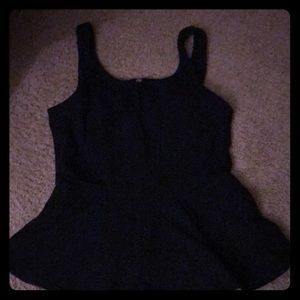 Express peplum black tank top